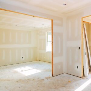 acabamento de paredes - drywall - casa nova - interior